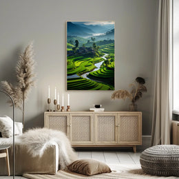 Serene Terraced Landscapes Poster