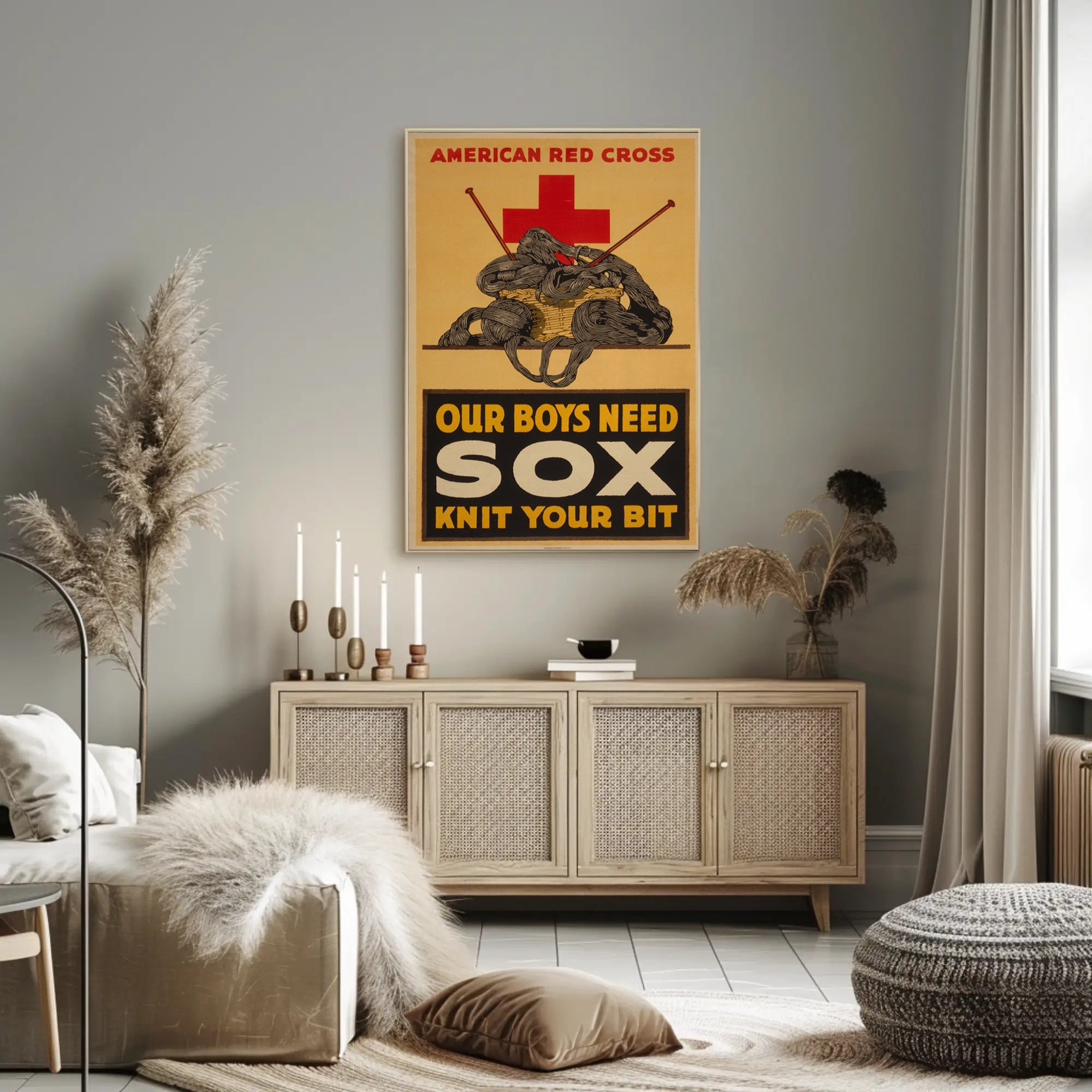 Knit for the Troops Poster PosterGoat