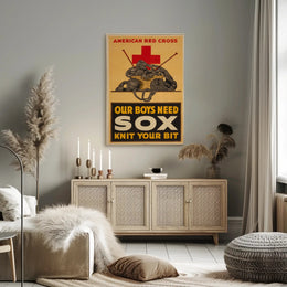 Knit for the Troops Poster PosterGoat