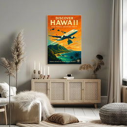 Discover Hawaii Travel Poster Art Print PosterGoat