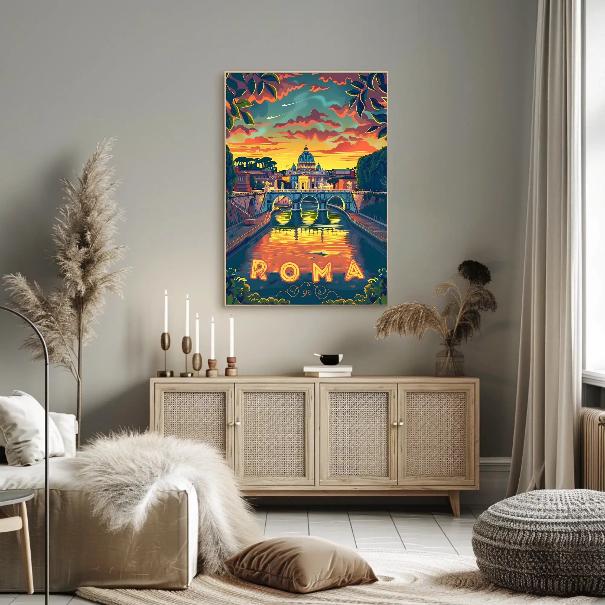 Rome's Majestic Architecture Featured Travel Poster