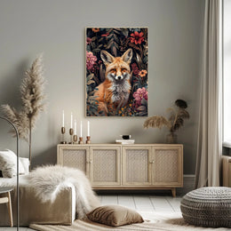 Fox in Floral Wonderland Poster Wall Art