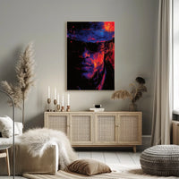 Mystery Noir Abstract Art Poster: Enigmatic Persona