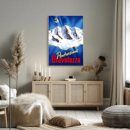 Pontresina Diavolezza Vintage Travel Adventure Poster PosterGoat