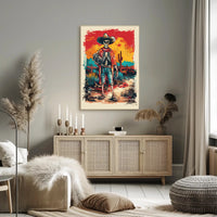 Desert Wanderer Skeleton Poster PosterGoat