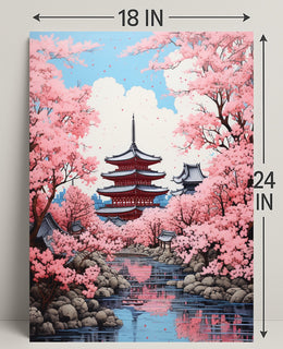 Cherry Blossom Serenity Poster