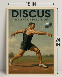 Discus Art Print of Precision Sports Design PosterGoat
