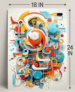 Abstract Geometric Symphony Abstract Poster PosterGoat