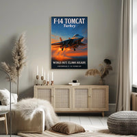F-14 Tomcat Wings Out, Claws Ready Poster PosterGoat