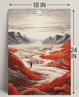 Journey Through The Crimson Valley Poster