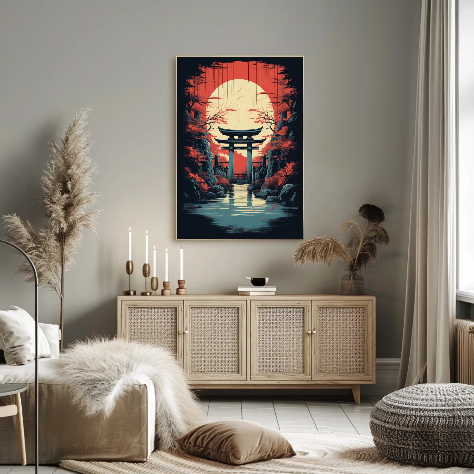 Tranquil Torii At Sunset Poster PosterGoat