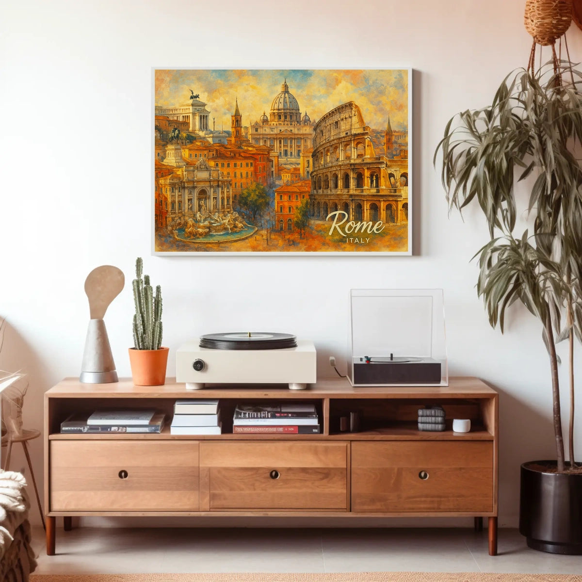 Rome Cityscape Watercolor Wanderlust Poster