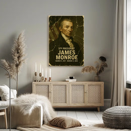 James Monroe 5th President of the United States Damaged Photograph Poster