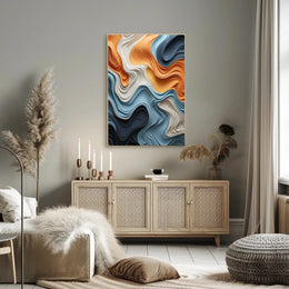 Abstract Paper Cutout Design: Artistic Poster