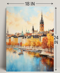Autumn Reflections In A European Poster