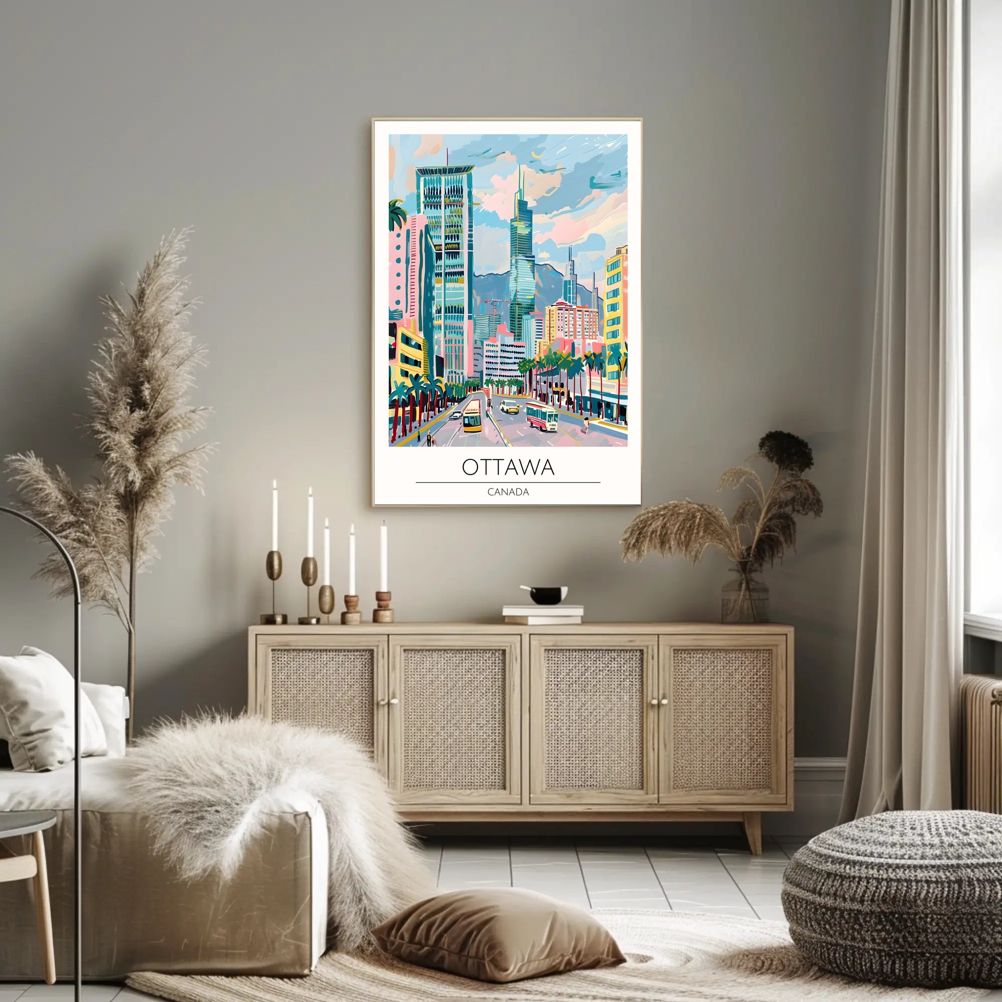 Vibrant Cityscape of Ottawa Poster PosterGoat