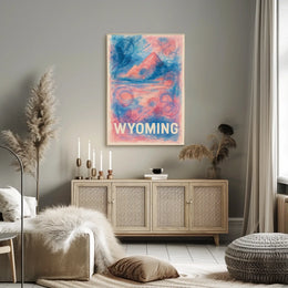 Wyoming Landscape Art Poster