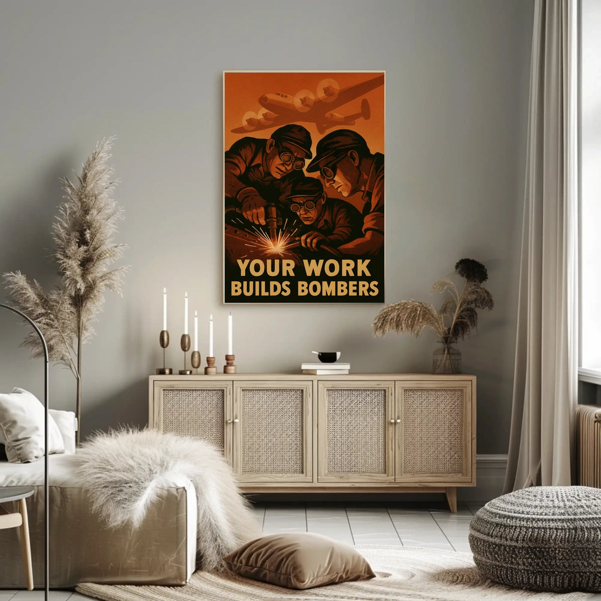 Your Work Builds Bombers Poster