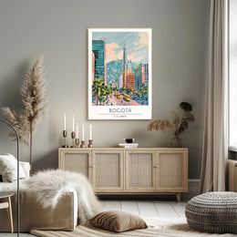 Vibrant Bogotá Cityscape Poster PosterGoat