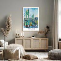 St. Johns Bridge in Portland Poster PosterGoat