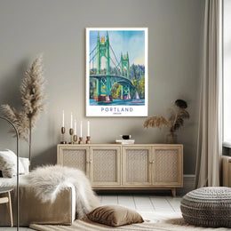 St. Johns Bridge in Portland Poster PosterGoat