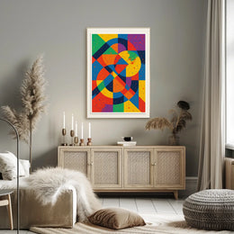 Vibrant Geometric Abstraction Poster
