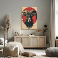 Majestic Ram Art Print Poster for Home Decor PosterGoat