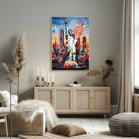 The Statue Of Liberty In Modern Art Poster