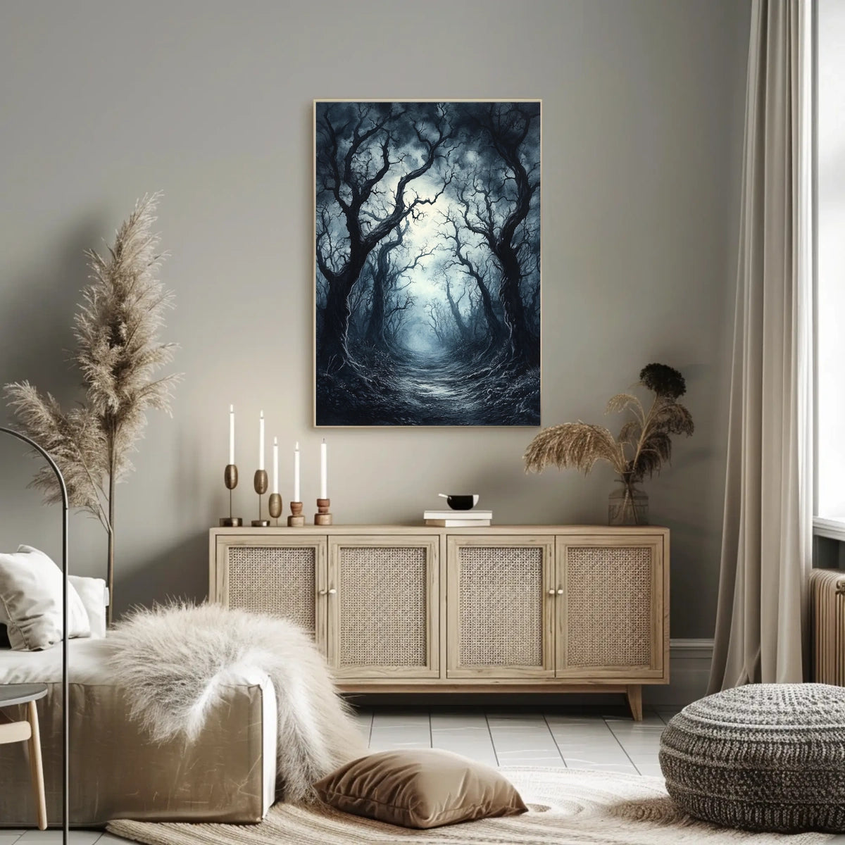 Haunting Mystical Forest Scene Abstract, Artistic, or Pop Culture Poster