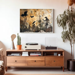 Mystical Gothic Ravens Fantasy Art Poster Print
