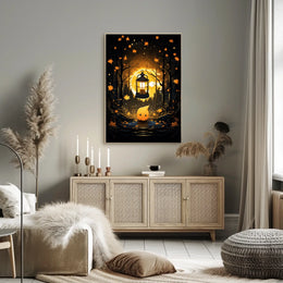 Enchanted Autumn Lantern Poster