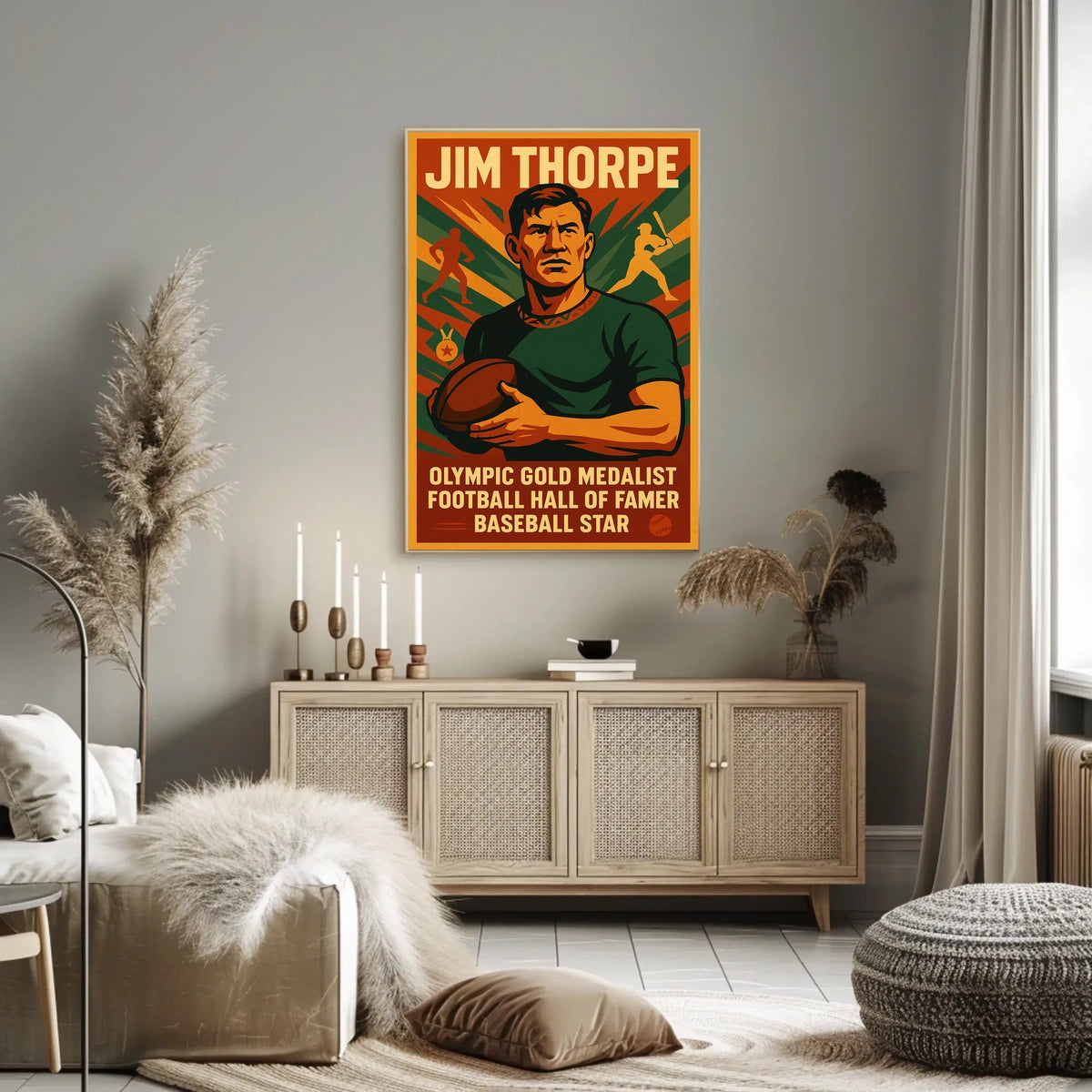 Celebrating Jim Thorpe Legendary Athlete Jim Thorpe Poster