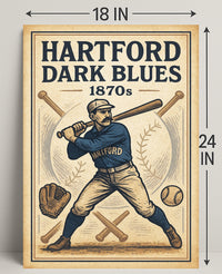 Hartford Dark Blues 1870s Baseball Poster PosterGoat