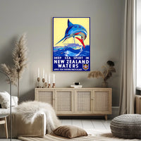 Deep Sea Sport In New Zealand Waters Poster
