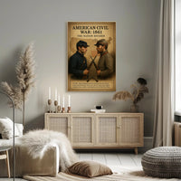 The Nation Divided American Civil War Poster PosterGoat