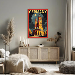 Germany Under the Moonlight Poster