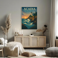 Acadia Where Earth Meets the Sea Poster