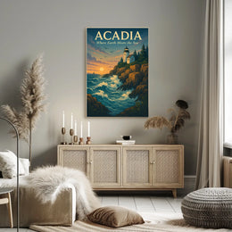 Acadia Where Earth Meets the Sea Poster