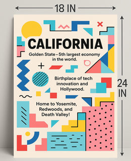 California The Golden State Poster PosterGoat