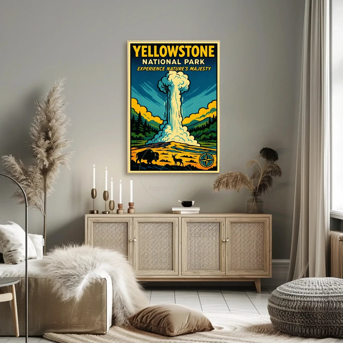 Yellowstone Geyser Adventure: National Park Poster