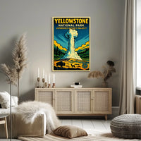 Yellowstone Geyser Adventure: National Park Poster