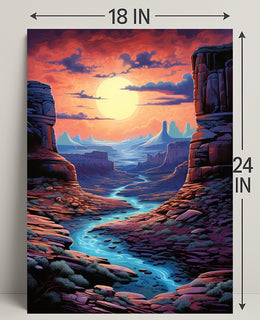 Desert Sunset Serenity Poster PosterGoat