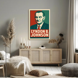 Lyndon Johnson Presidential Portrait Photography Poster