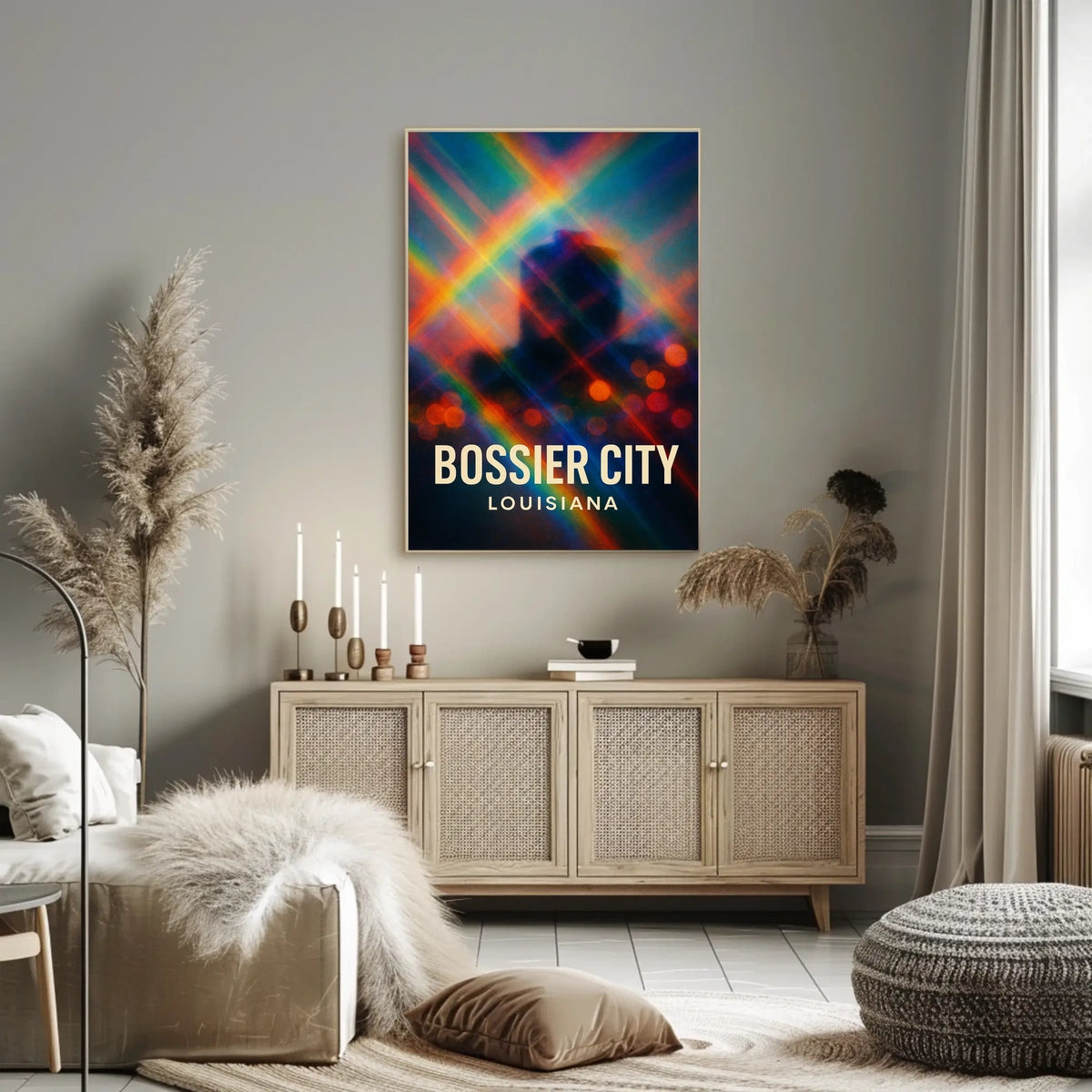 Bossier City Louisiana Scenic Minimalist Urban Life Poster