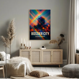 Bossier City Louisiana Scenic Minimalist Urban Life Poster