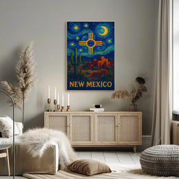 New Mexico Starry Night Heritage Poster