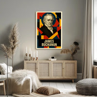 James Buchanan 15th President of the United States Abstract Pop Poster