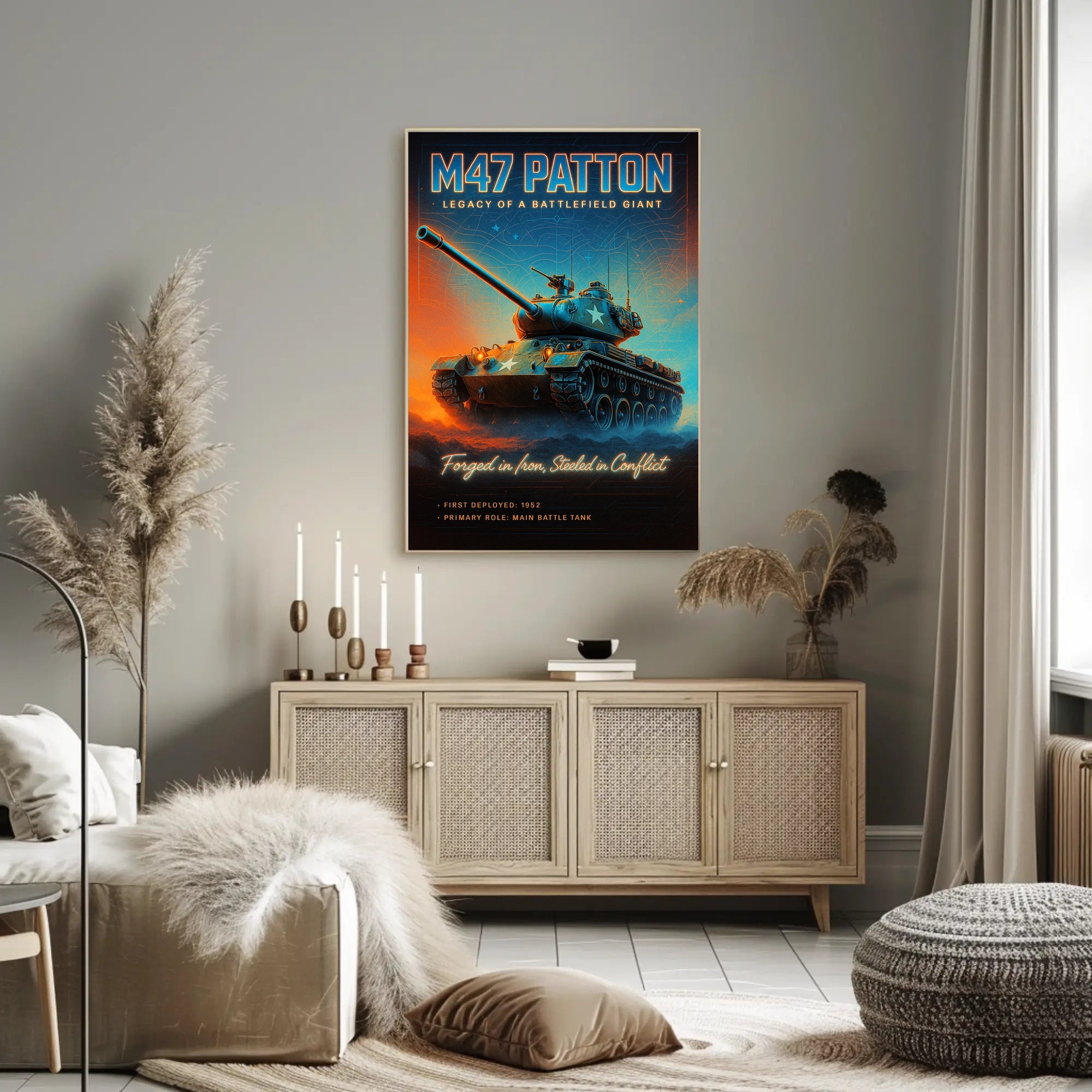 M47 Patton Legacy of a Battlefield Giant Poster PosterGoat