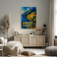 Amalfi Coast Impression Poster Wall Art 18x24 Fine Art