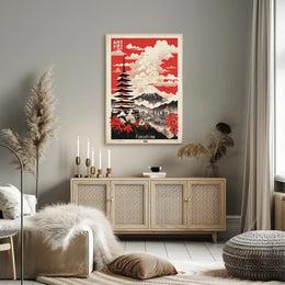 Fukushima Modern Tradition Blend Travel Poster